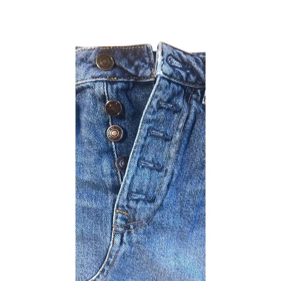 WE THE FREE Frayed Hem Denim Miniskirt size 27 - Picture 3 of 6